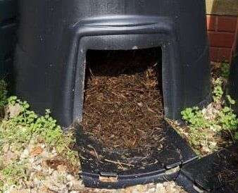 Food waste, twigs, leaves and mown grass can be turned into compost like this