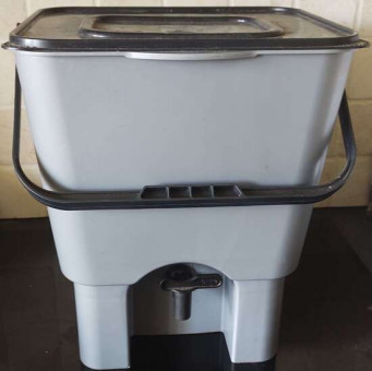 The bokashi fermentation method of pre composting can be safely done within your home